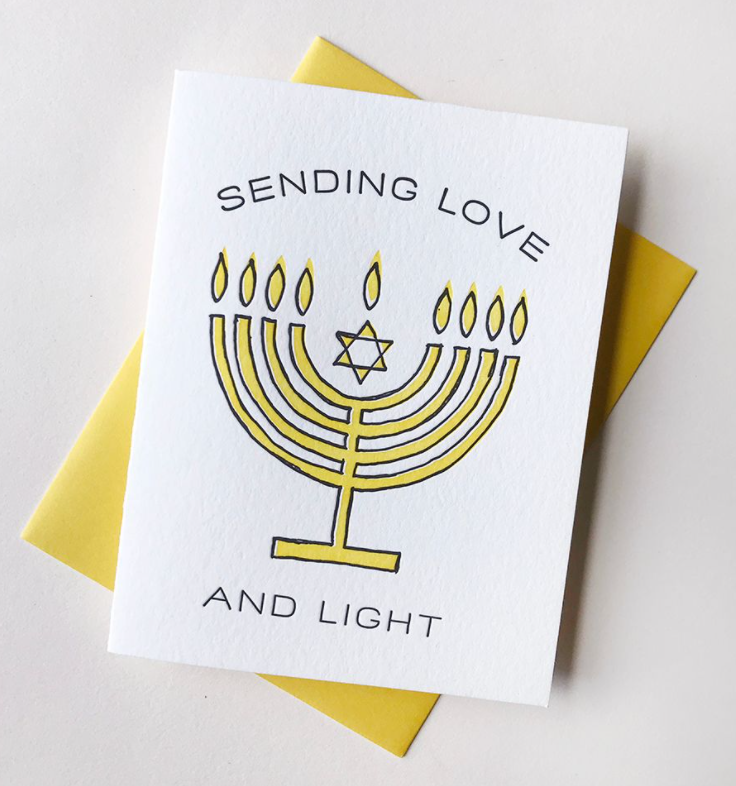 Menorah Love Light Card
