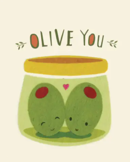 Olive You Card