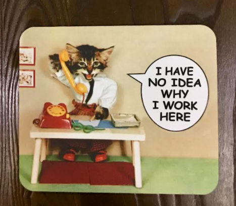 I Have No Idea Why I Work Here Cat Mouse Pad 