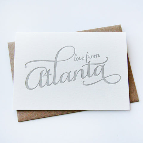 Love from Atlanta Card - Steel Petal Press