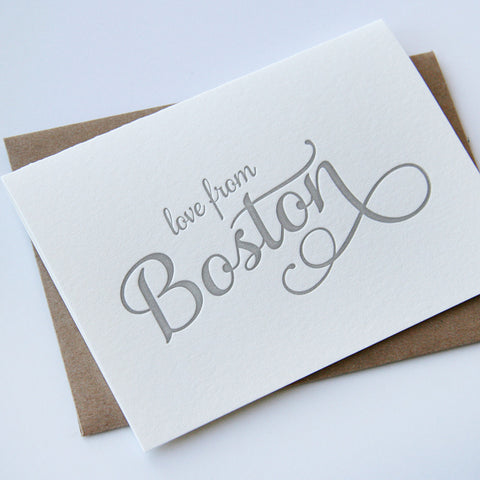 Love from Boston Card - Steel Petal Press