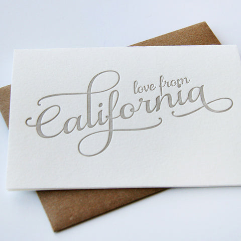 Love from California Card - Steel Petal Press