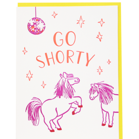 Go Shorty Disco Horses Card 