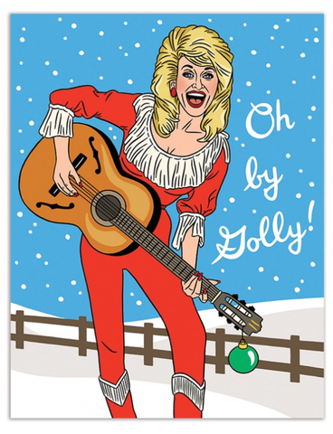 Oh By Golly Dolly Parton Christmas Card