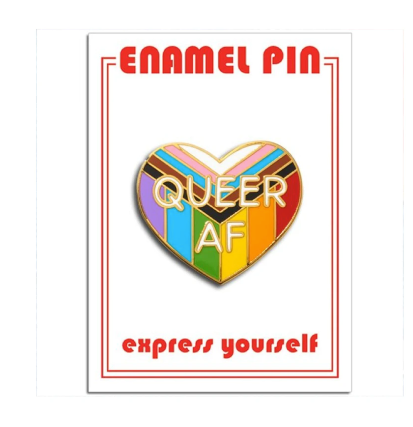 Queer AF Enamel Pin
