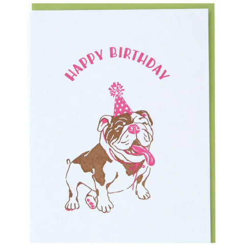 Happy Birthday Bulldog Card 