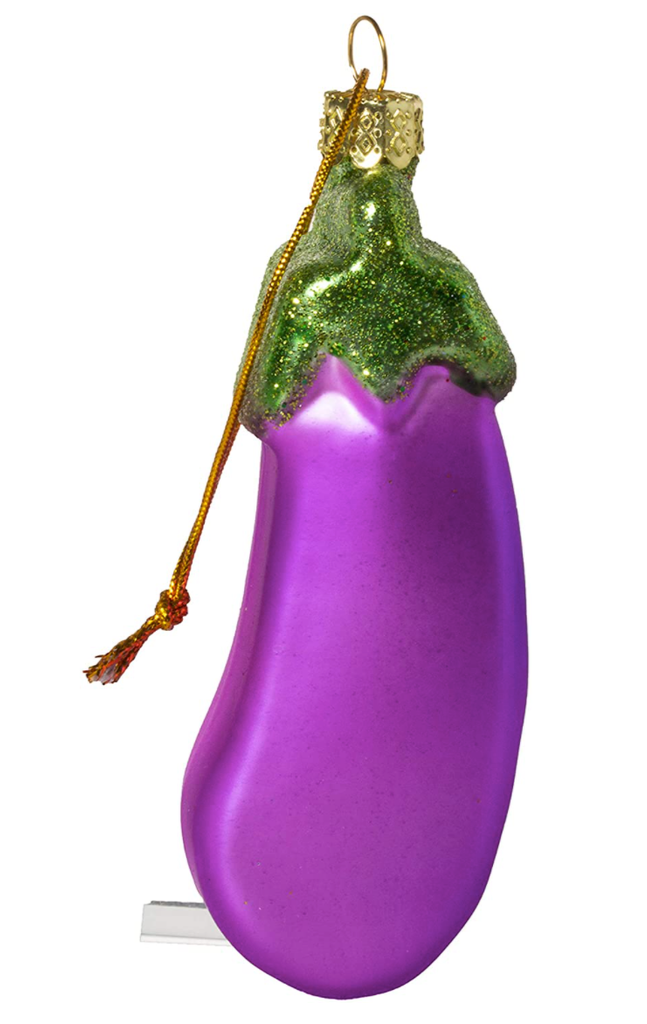 Eggplant Emoji Ornament 
