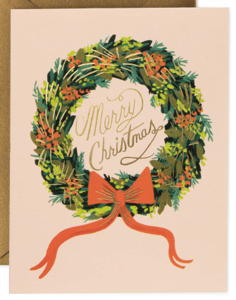 Merry Christmas Wreath Card