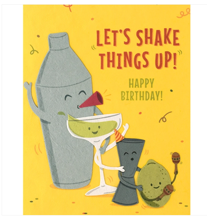 Let's Shake Things Up Birthday Card