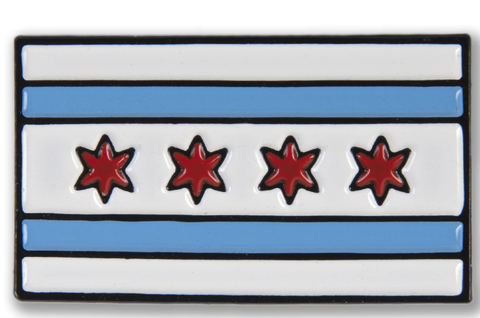Chicago Flag Enamel Pin 