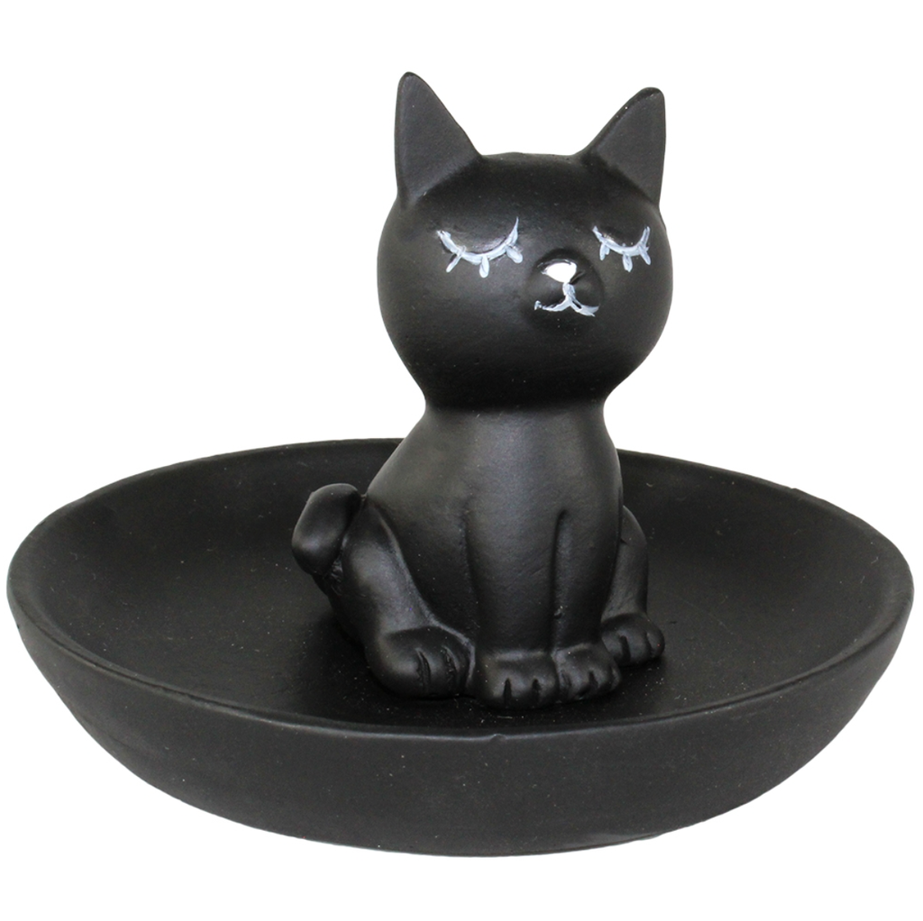 Black Cat Ceramic Ring Dish