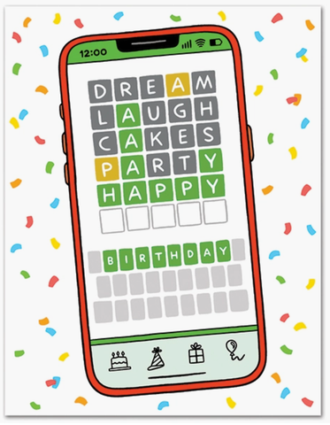 Wordle Birthday Card 