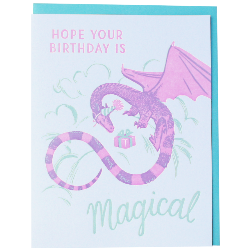 Hope you Birthday is Magical Dragon Card 