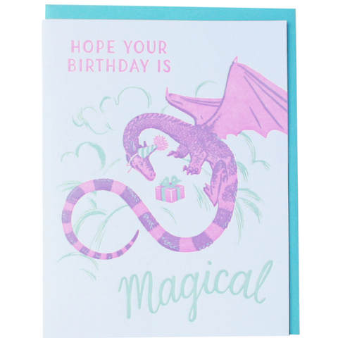 Hope you Birthday is Magical Dragon Card 