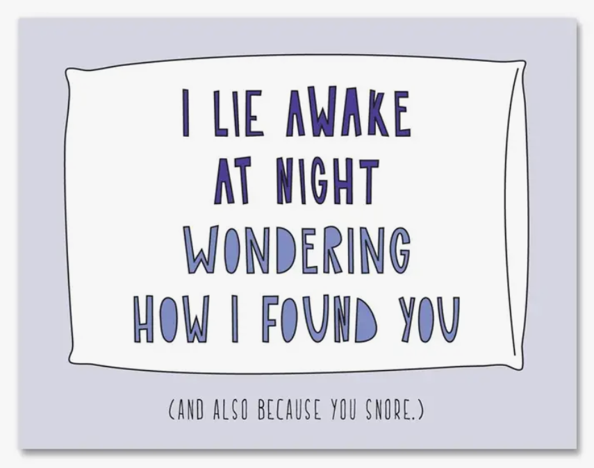 I Lie Awake At Night Card