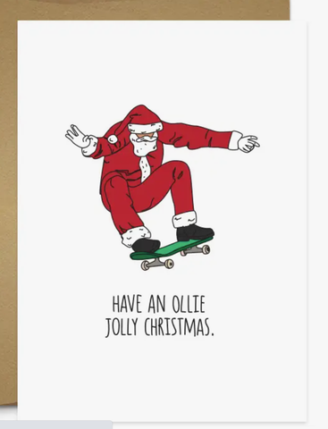 Ollie Jolly Skate Santa Card