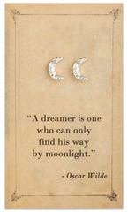 Literary Moon Earrings