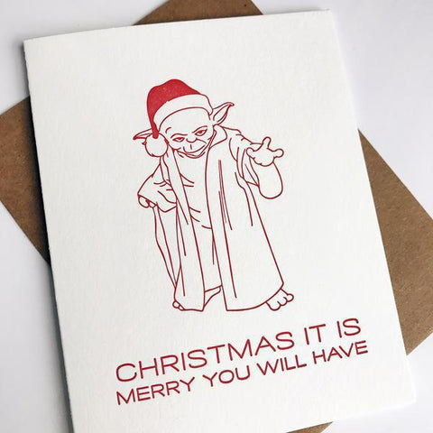 Christmas It Is - Letterpress Holiday Christmas Card