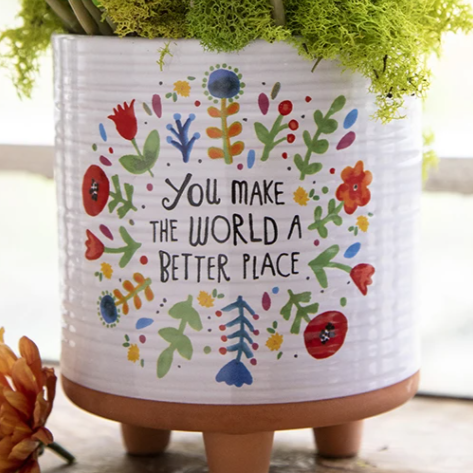 Make The World Better Planter - Large
