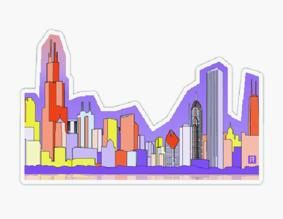Chicago Skyline Sticker