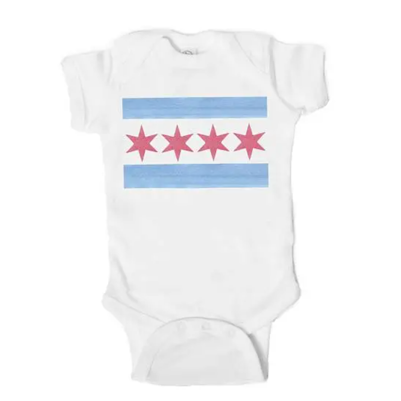 Chicago Flag Short Sleeve Onesie 