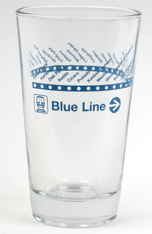 Blue Line Pint Glass