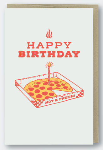 Happy Birthday Pizza Card