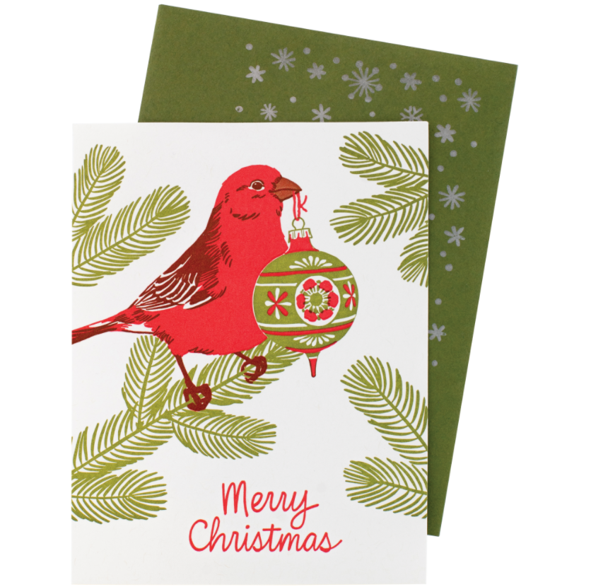 Red Bird Christmas Card