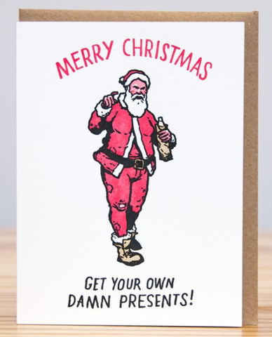 Drunk Santa Christmas Card