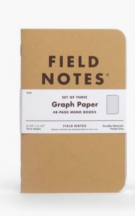 Field Notes Graph Paper Set of 3 Memo Books 