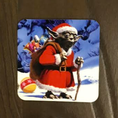 Yoda Santa Coaster