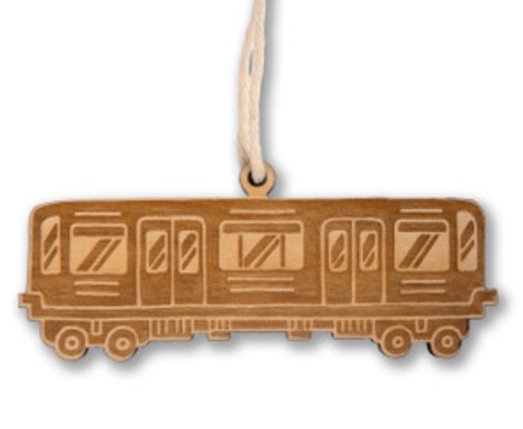 El Train Wooden Ornament 