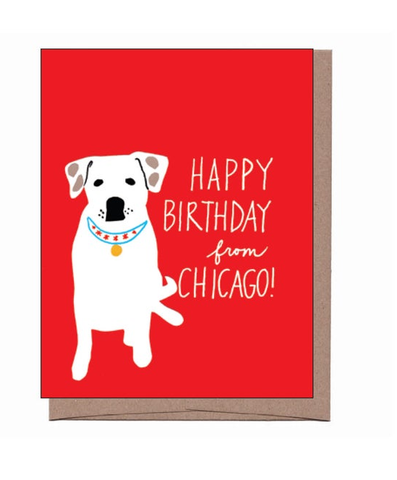 Chicago Dog Birthday Card