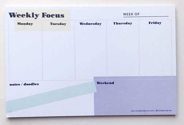 Weekly Focus Notepad