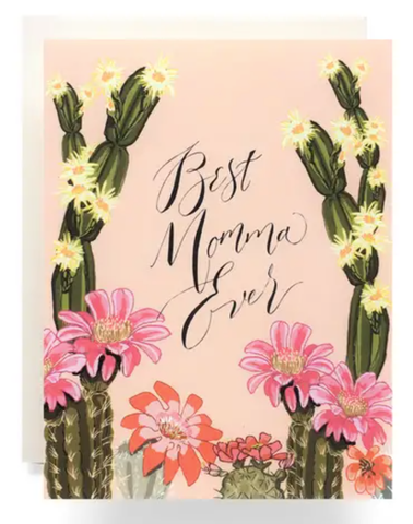 Best Momma Ever Cactus Card 