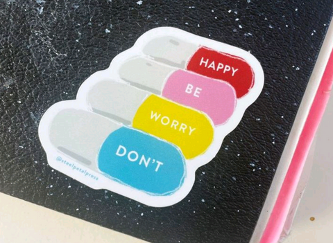 Be Happy Pills Sticker 
