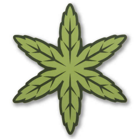 Weed Leaf Star Sticker - Steel Petal Press