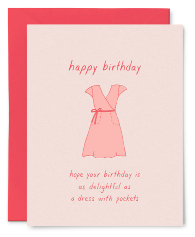 Dress With Pockets Birthday Card