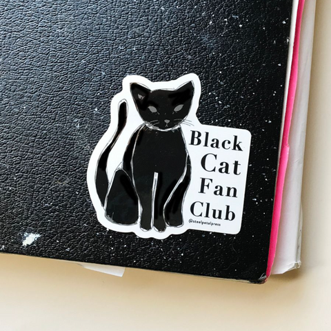 Black Cat Fan Club Sticker