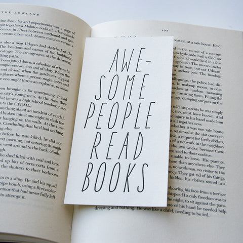 Awesome People Read - bookmark - Steel Petal Press