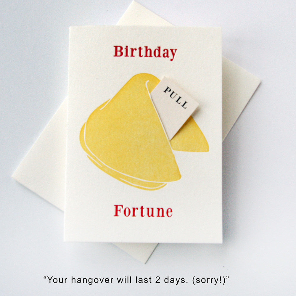 Fortune Birthday Hangover - Steel Petal Press