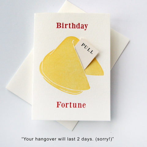 Fortune Birthday Hangover - Steel Petal Press