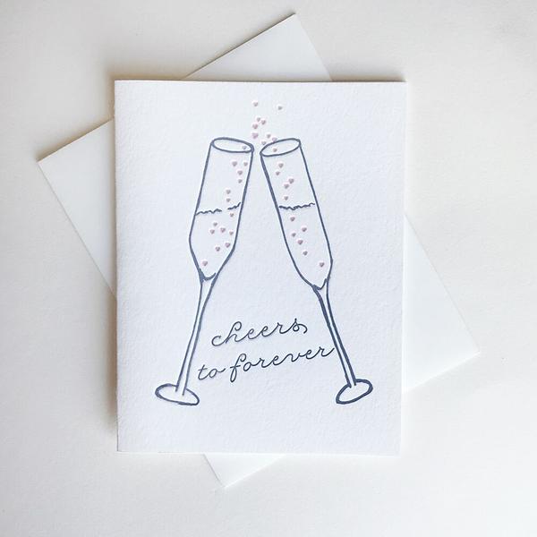 Cheers To Forever Card - Steel Petal Press