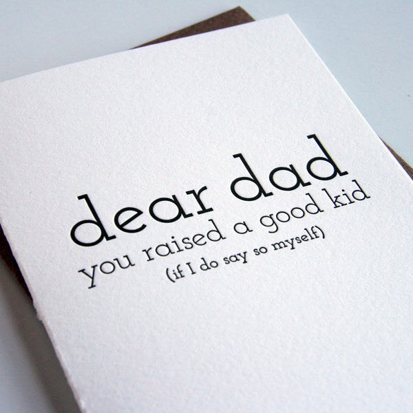 Dad Kid Card - Steel Petal Press