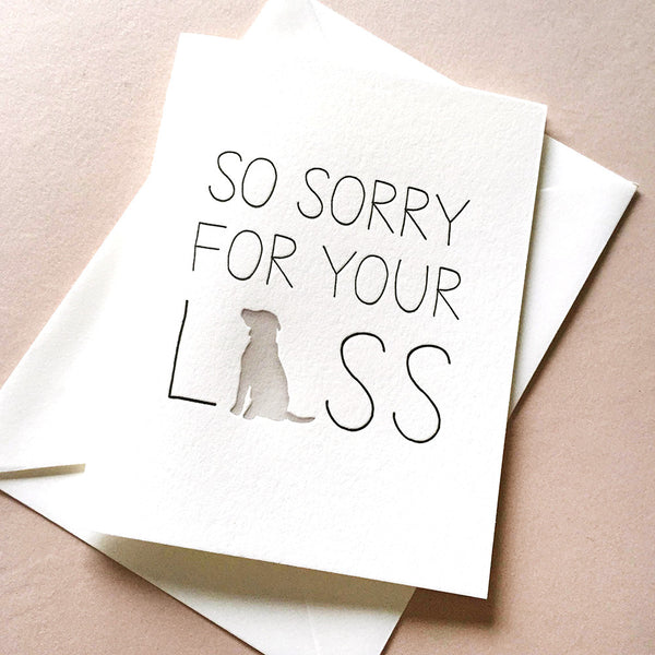Dog Sympathy Card - Steel Petal Press