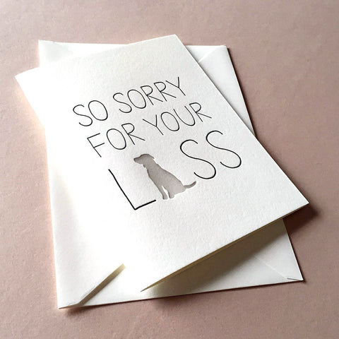 Dog Sympathy Card - Steel Petal Press