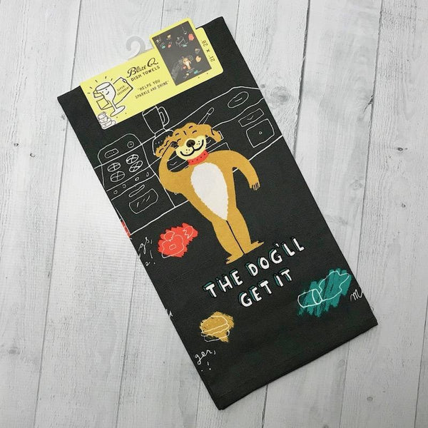Dish Towel: The Dog'll Get It - Steel Petal Press