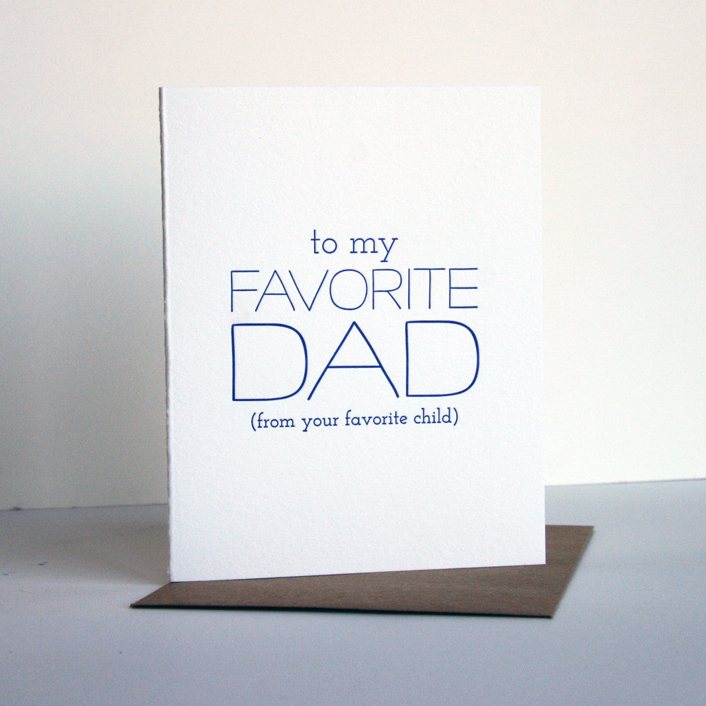 Favorite Dad Card - Steel Petal Press