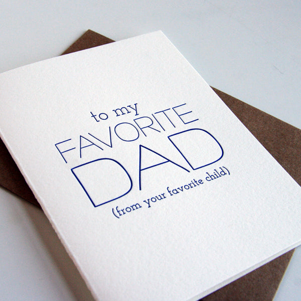 Favorite Dad Card - Steel Petal Press