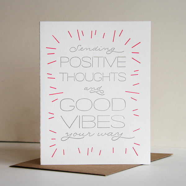 Good Vibes Card - Steel Petal Press